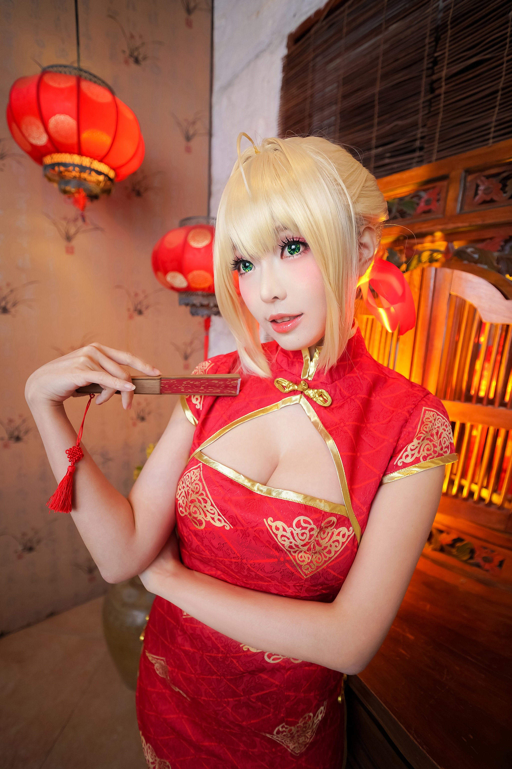 ElyEE子 – NO.058 尼禄 红旗袍 [21P]-XikXak